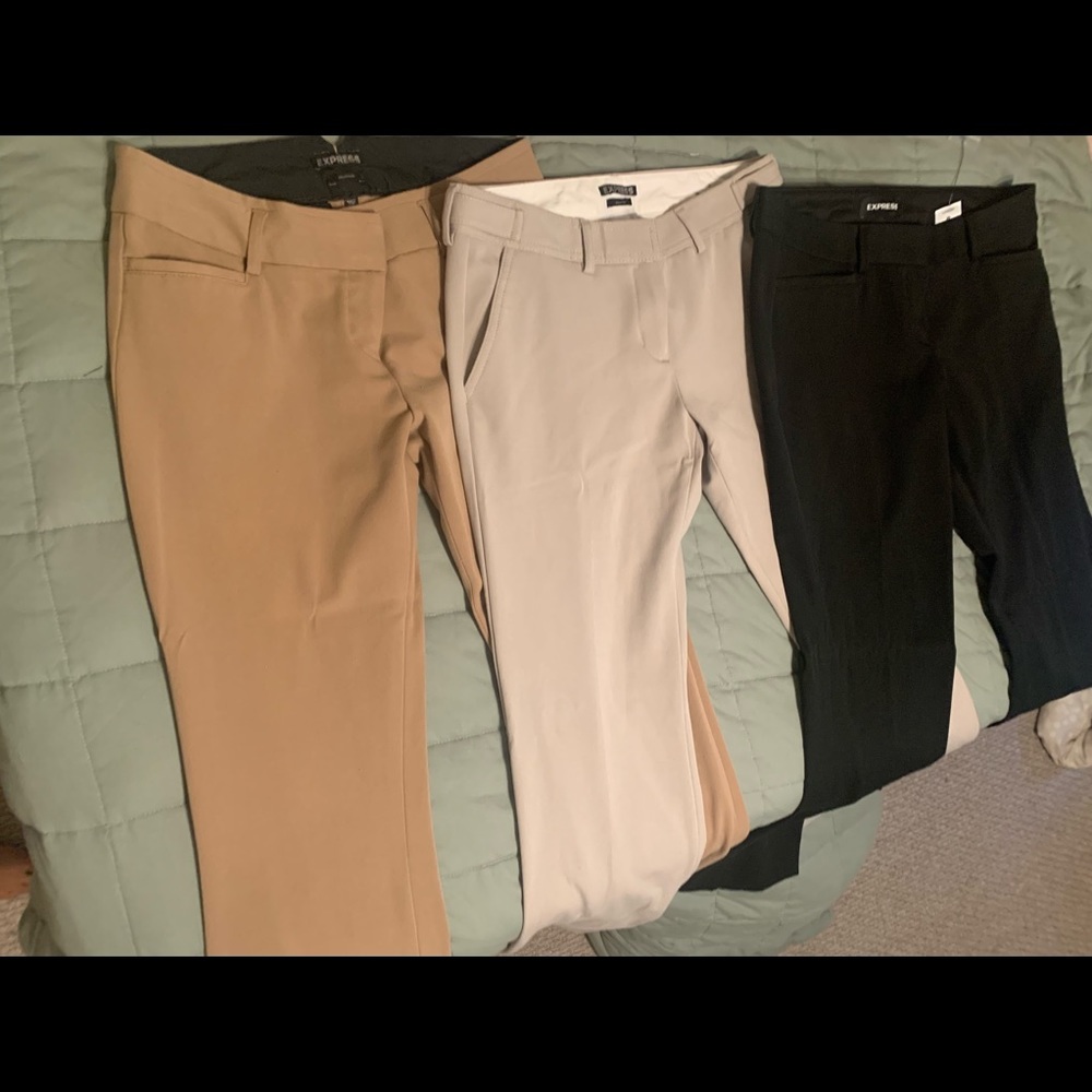Light Grey Express Columnist Barely Boot pants